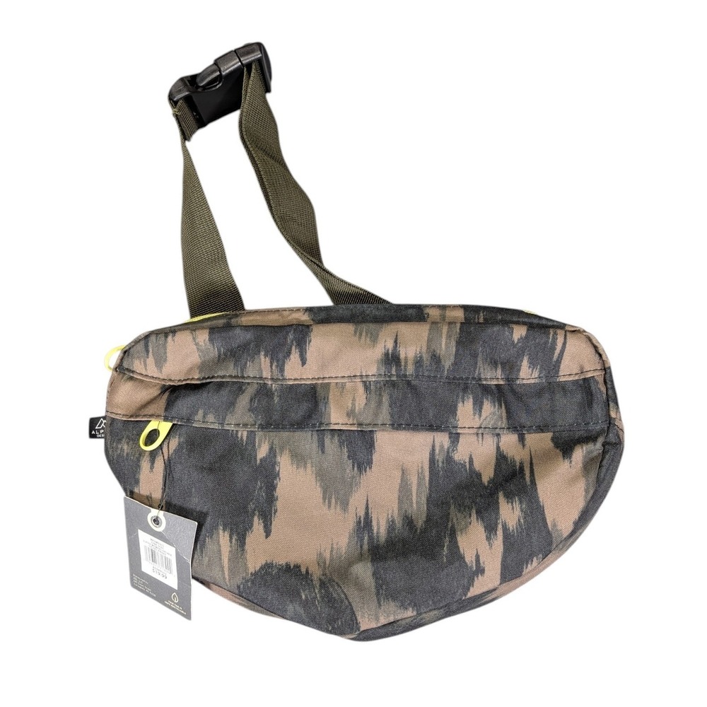 Alpine Design Womens Hipsack Camo Ikat Print Waist Bag Brown Green New